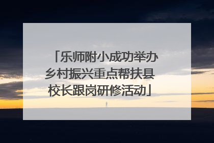 乐师附小成功举办乡村振兴重点帮扶县校长跟岗研修活动