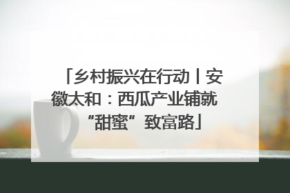 乡村振兴在行动丨安徽太和：西瓜产业铺就“甜蜜”致富路