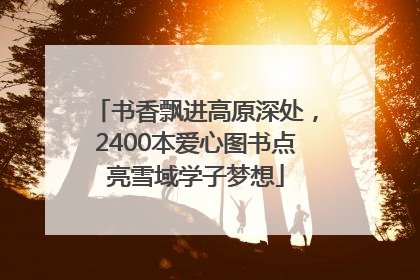 书香飘进高原深处，2400本爱心图书点亮雪域学子梦想