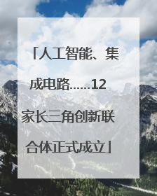 人工智能、集成电路……12家长三角创新联合体正式成立