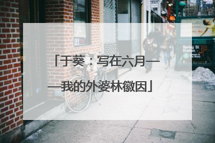 于葵：写在六月——我的外婆林徽因