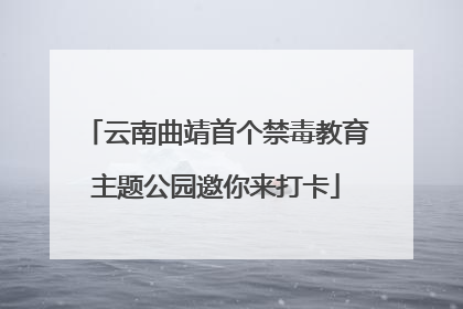 云南曲靖首个禁毒教育主题公园邀你来打卡