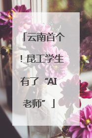 云南首个！昆工学生有了“AI老师”