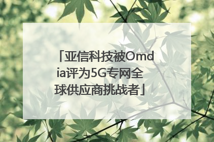 亚信科技被Omdia评为5G专网全球供应商挑战者
