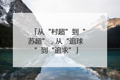 从“村超”到“苏超”，从“追球”到“追求”