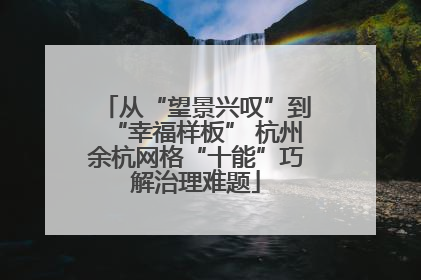 从“望景兴叹”到“幸福样板” 杭州余杭网格“十能”巧解治理难题