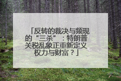 反转的裁决与频现的“三杀”：特朗普关税乱象正重新定义权力与财富？
