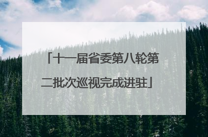 十一届省委第八轮第二批次巡视完成进驻