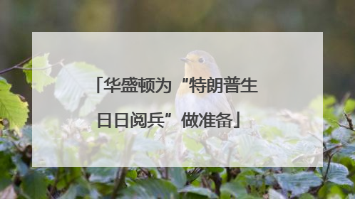 华盛顿为“特朗普生日日阅兵”做准备