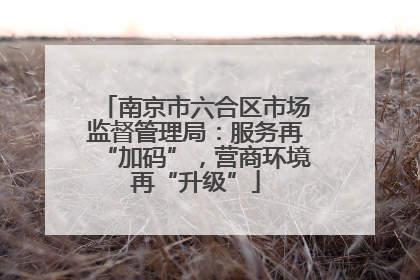 南京市六合区市场监督管理局：服务再“加码”，营商环境再“升级”