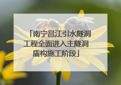 南宁邕江引水隧洞工程全面进入主隧洞盾构施工阶段