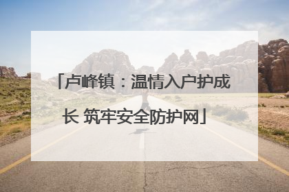 卢峰镇：温情入户护成长 筑牢安全防护网