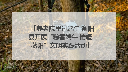 养老院里过端午 衡阳县开展“粽香端午 情暖蒸阳”文明实践活动