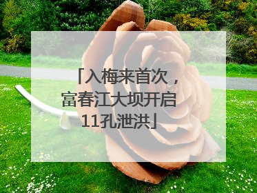 入梅来首次，富春江大坝开启11孔泄洪