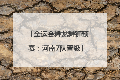 全运会舞龙舞狮预赛：河南7队晋级