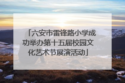 六安市雷锋路小学成功举办第十五届校园文化艺术节展演活动