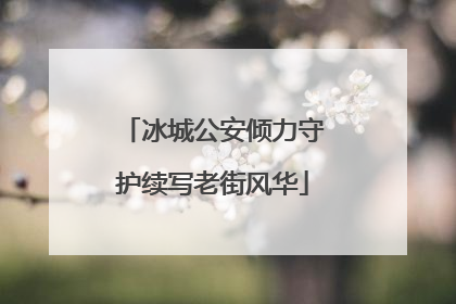 冰城公安倾力守护续写老街风华