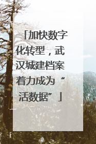 加快数字化转型，武汉城建档案着力成为“活数据”