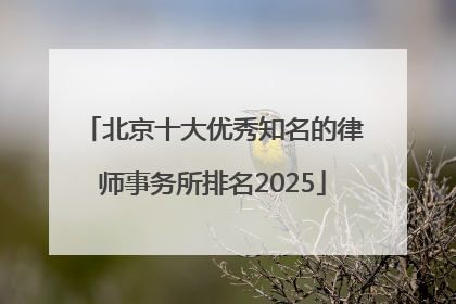 北京十大优秀知名的律师事务所排名2025
