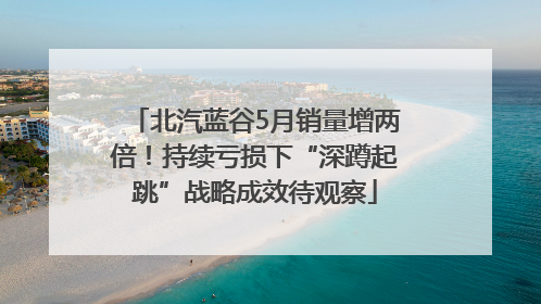 北汽蓝谷5月销量增两倍！持续亏损下“深蹲起跳”战略成效待观察