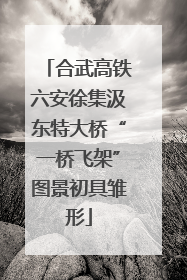 合武高铁六安徐集汲东特大桥“一桥飞架”图景初具雏形