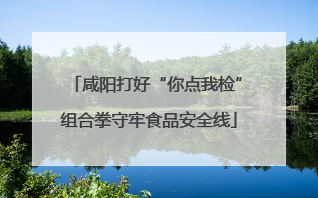 咸阳打好“你点我检”组合拳守牢食品安全线