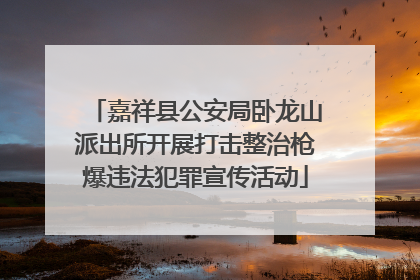 嘉祥县公安局卧龙山派出所开展打击整治枪爆违法犯罪宣传活动