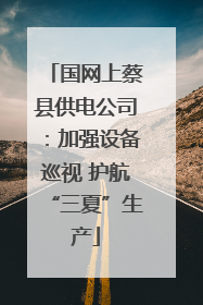 国网上蔡县供电公司：加强设备巡视 护航“三夏”生产