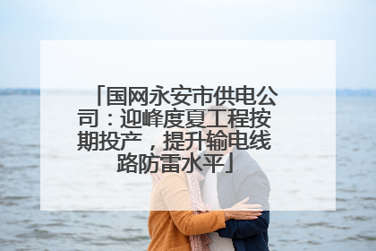 国网永安市供电公司：迎峰度夏工程按期投产，提升输电线路防雷水平