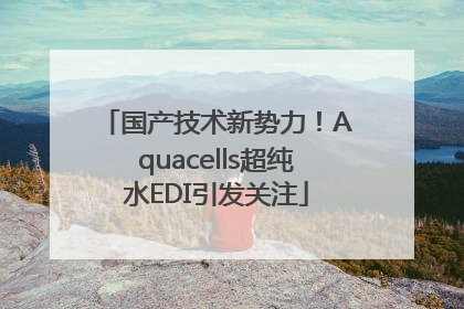 国产技术新势力！Aquacells超纯水EDI引发关注