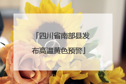四川省南部县发布高温黄色预警