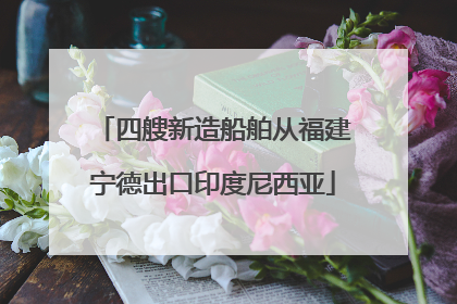 四艘新造船舶从福建宁德出口印度尼西亚