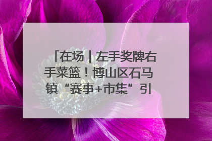 在场｜左手奖牌右手菜篮！博山区石马镇“赛事+市集”引燃周末经济