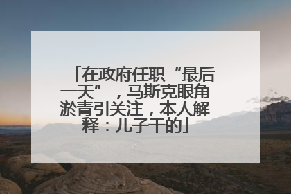 在政府任职“最后一天”，马斯克眼角淤青引关注，本人解释：儿子干的