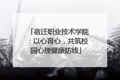 宿迁职业技术学院：以心育心，共筑校园心理健康防线