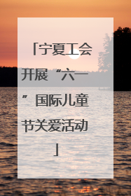宁夏工会开展“六一”国际儿童节关爱活动