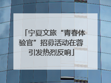 宁夏文旅“青春体验官”招募活动在蓉引发热烈反响
