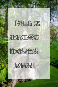 外国记者赴浙江采访推动绿色发展情况