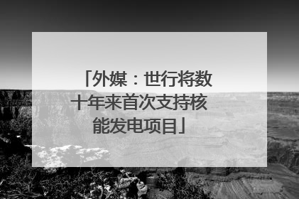外媒：世行将数十年来首次支持核能发电项目