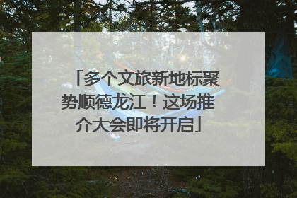 多个文旅新地标聚势顺德龙江！这场推介大会即将开启