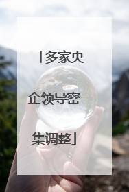 多家央企领导密集调整