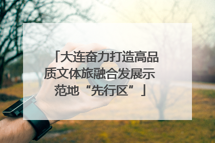大连奋力打造高品质文体旅融合发展示范地“先行区”
