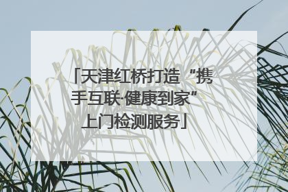 天津红桥打造“携手互联·健康到家”上门检测服务