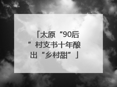 太原“90后”村支书十年酿出“乡村甜”