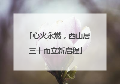 心火永燃，西山居三十而立新启程