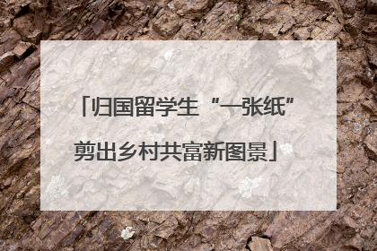 归国留学生“一张纸”剪出乡村共富新图景