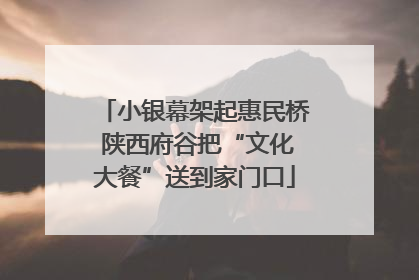 小银幕架起惠民桥 陕西府谷把“文化大餐”送到家门口