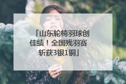 山东轮椅羽球创佳绩！全国残羽赛斩获3银1铜