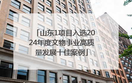 山东1项目入选2024年度文物事业高质量发展十佳案例