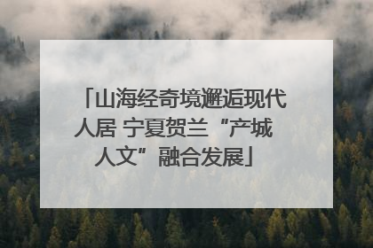 山海经奇境邂逅现代人居 宁夏贺兰“产城人文”融合发展